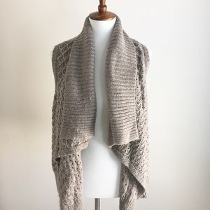 Loft poncho sweater | beige | Sz S
